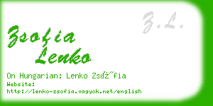 zsofia lenko business card